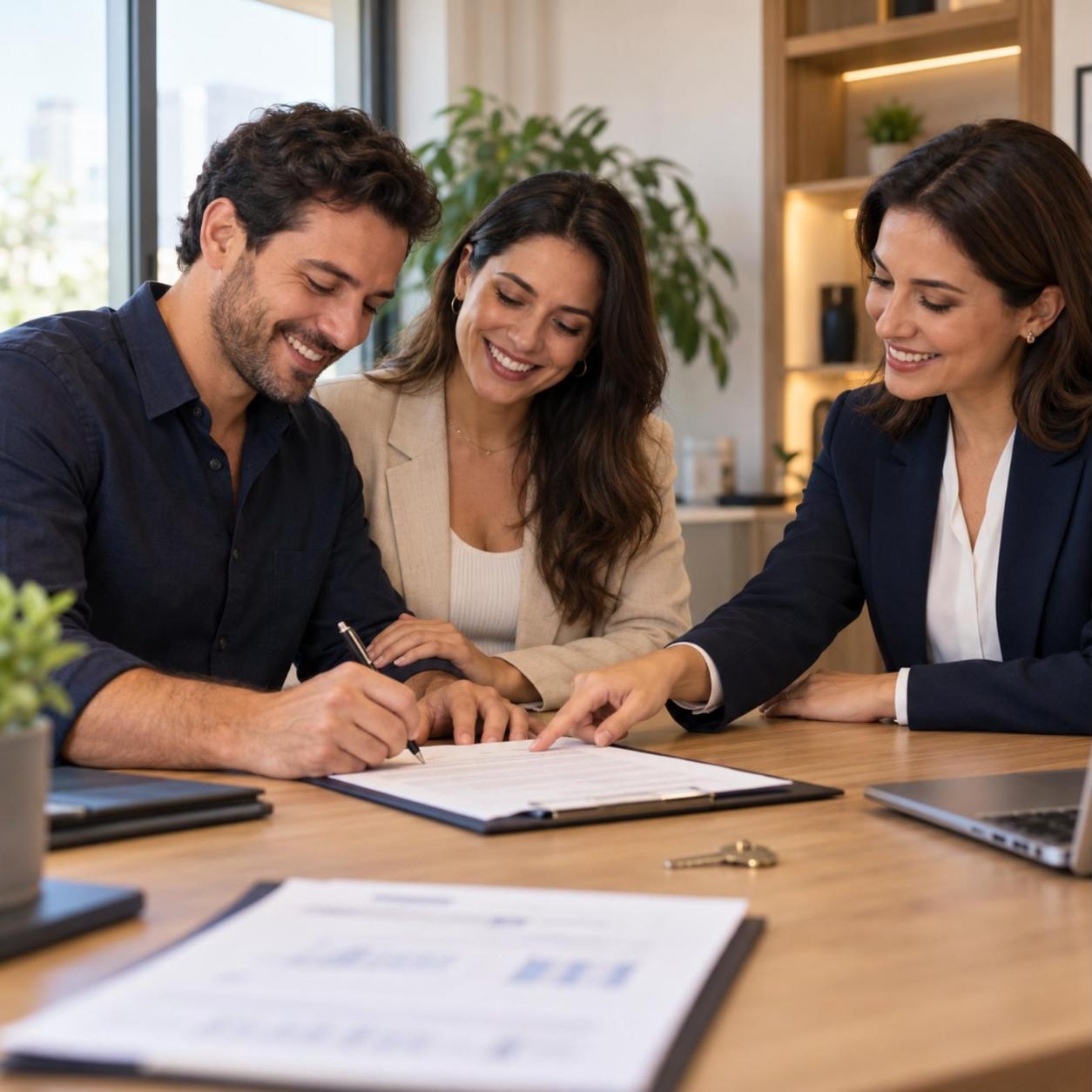 Empreendedores assinando o contrato social para abrir empresa em Araçatuba com a contadora da N&L
